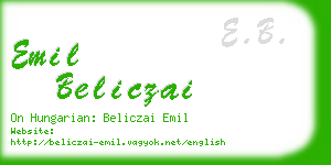 emil beliczai business card